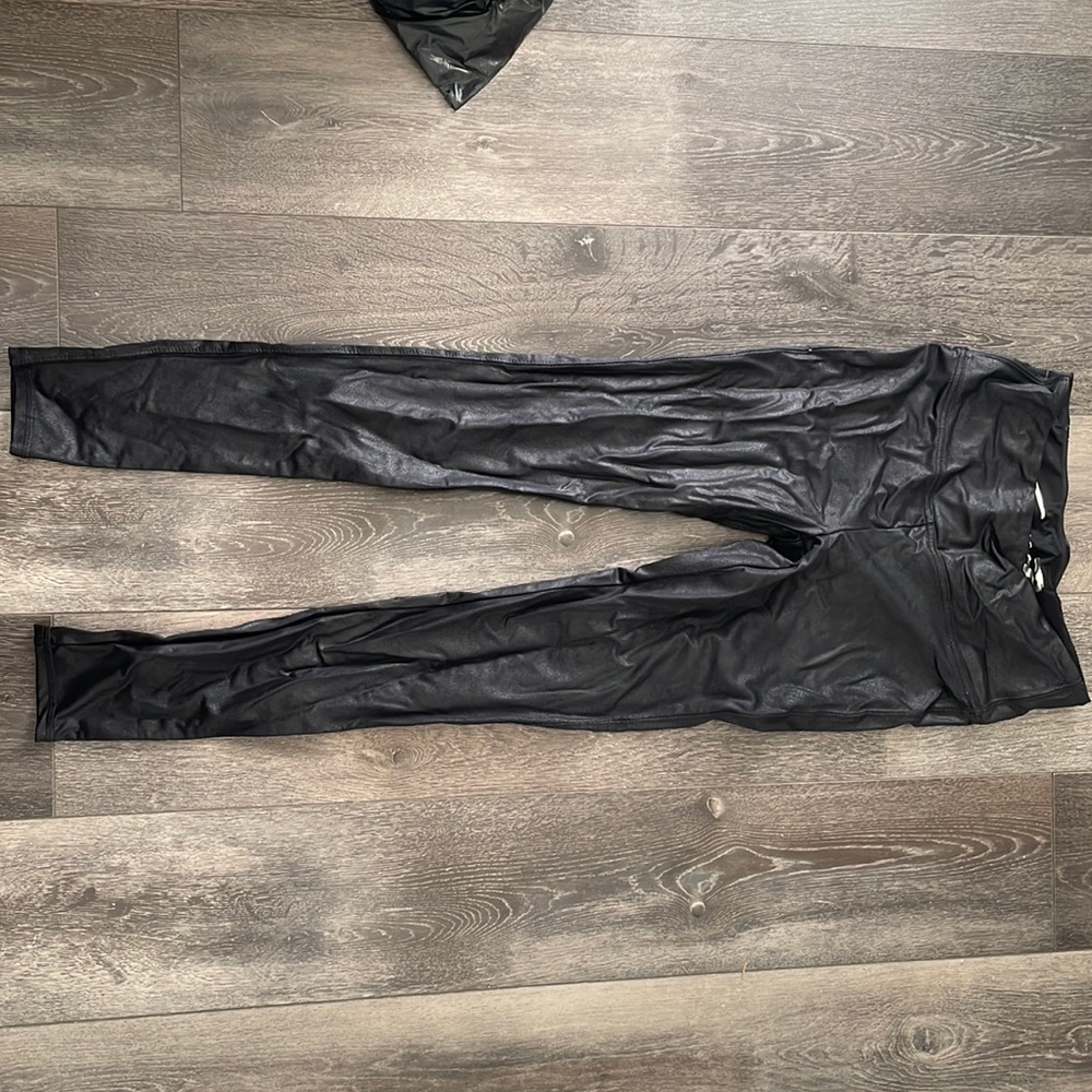 Black, leather leggings